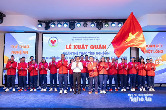 Đoàn thể thao Nghệ An xuất quân tham dự Đại hội Thể thao toàn quốc lần thứ X
