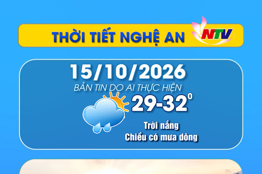 Thời tiết Nghệ An hôm nay - 15/10/2026