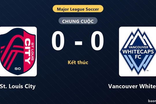 Hòa St. Louis City, Vancouver Whitecaps giữ vững ngôi đầu bảng MLS