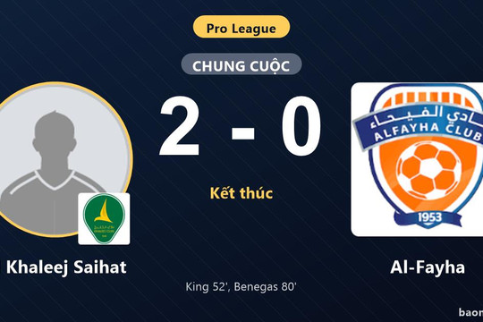Hạ Al-Fayha 2-0, Al Khaleej Saihat tìm lại niềm vui nơi nhóm cuối bảng