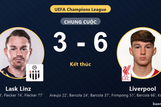 Hạ Lask Linz trong cơn mưa bàn thắng, Liverpool vươn lên khi chủ nhà chôn chân nhóm cuối