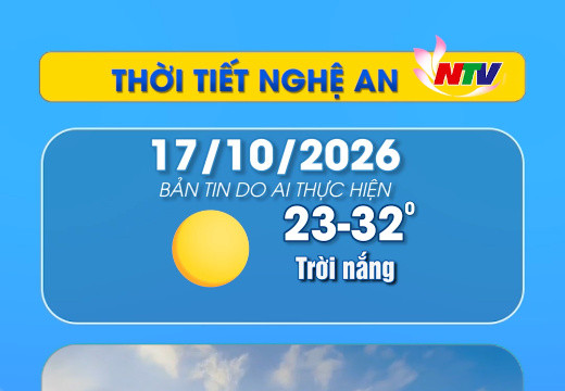 Thời tiết Nghệ An hôm nay 17/10/2026