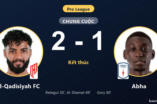 Đánh bại Abha 2-1, Al-Qadisiyah FC bám sát ngôi đầu còn đối thủ chôn chân đáy bảng