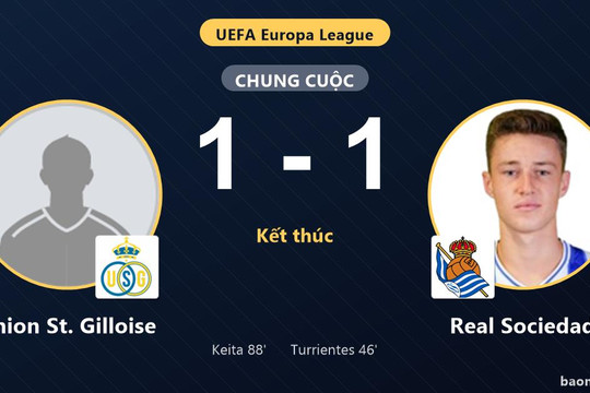 Keita giải cứu Union St. Gilloise, Real Sociedad đánh rơi chiến thắng phút cuối