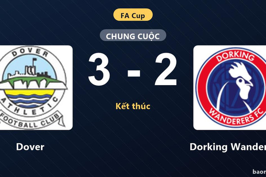 Hạ Dorking Wanderers trong màn rượt đuổi 5 bàn, Dover giữ vững lợi thế
