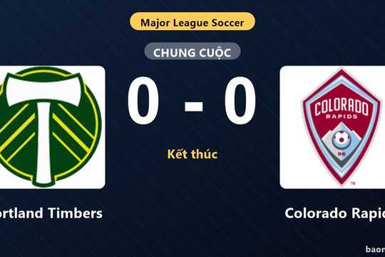 Chia điểm không bàn thắng, Colorado Rapids giữ hạng 9 còn Portland Timbers giậm chân ở vị trí 11