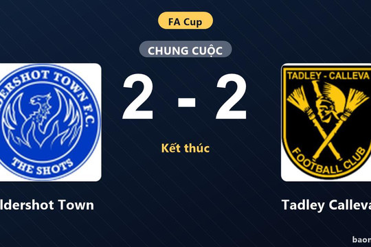 Rượt đuổi kịch tính, Aldershot Town và Tadley Calleva bất phân thắng bại