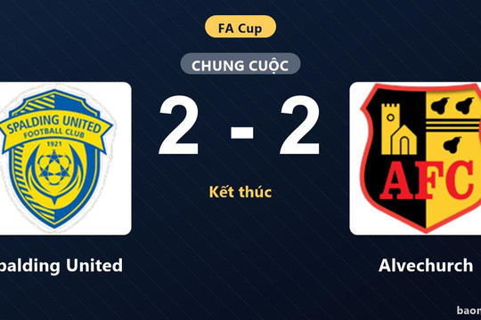 Đánh rơi lợi thế hai bàn phút chót, Spalding United chia điểm kịch tính với Alvechurch