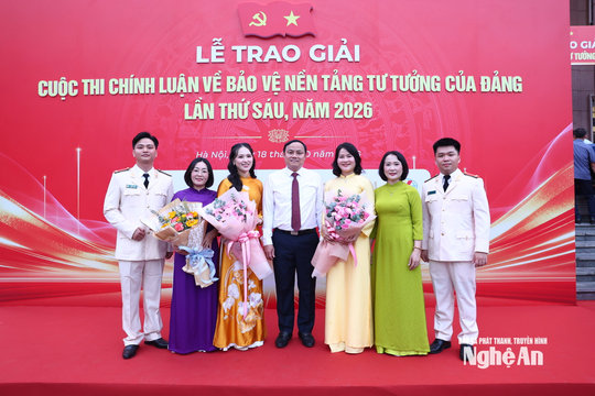 Nghệ An có 4 tác phẩm đoạt giải Cuộc thi chính luận bảo vệ nền tảng tư tưởng của Đảng lần thứ sáu, năm 2026