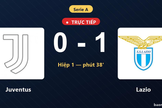 Trực tiếp Juventus vs Lazio: Hiệp 2 bắt đầu, Lazio dẫn 1-0