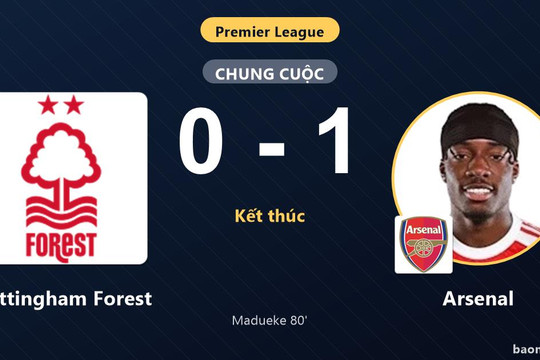 Hạ Nottingham Forest, Arsenal củng cố top 3 còn đối thủ chôn chân ở nhóm cuối
