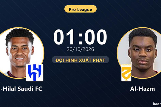 Trực tiếp Al-Hilal Saudi FC vs Al-Hazm: Hiệp 2 bắt đầu, hòa 0-0
