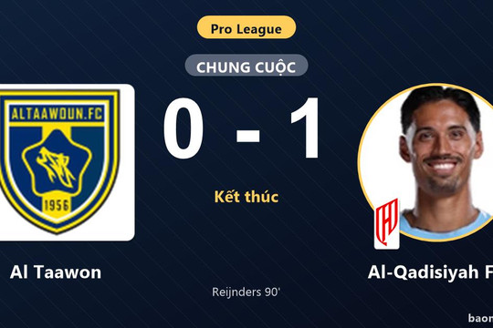 Thắng nghẹt thở phút 90, Al-Qadisiyah FC giữ vững ngôi nhì khiến Al Taawon chìm sâu