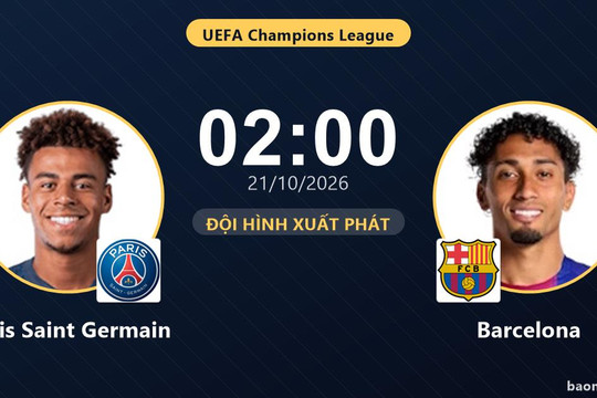 Trực tiếp Paris Saint Germain vs Barcelona: PSG gia tăng sức ép bắn phá khung thành Barcelona, chưa có bàn thắng