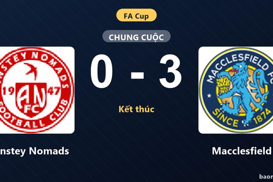 Thắng giòn giã Anstey Nomads 0-3, Macclesfield nhấn chìm hy vọng của chủ nhà