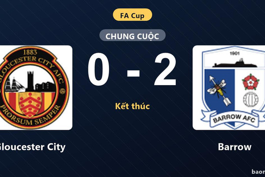 Hạ Gloucester City 0-2, Barrow gieo sầu cho chủ nhà New Meadow Park