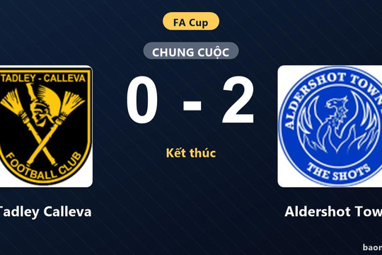 Thua Aldershot Town sau hai bàn chớp nhoáng, Tadley Calleva gục ngã ở FA Cup