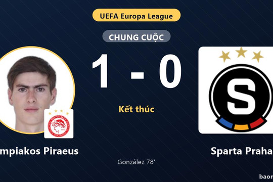 Hạ Sparta Praha, Olympiakos Piraeus vượt lên nhóm trên bảng xếp hạng Europa League