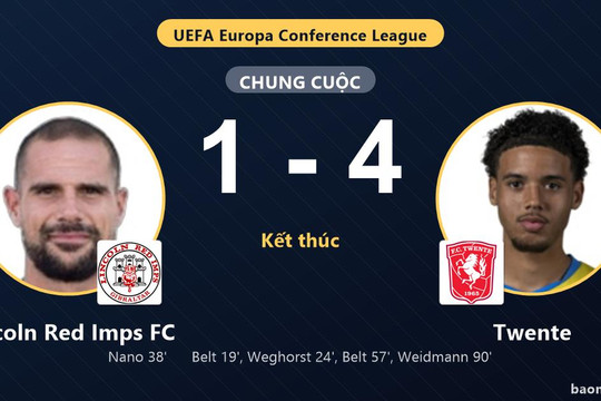 Thắng áp đảo Lincoln Red Imps FC 4-1, Twente vươn lên nhóm giữa bảng xếp hạng