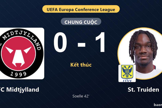 Hạ FC Midtjylland ngay trên sân khách, St. Truiden áp sát nhóm đầu Conference League