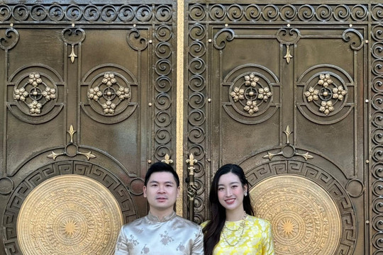 Hoa hậu Đỗ Mỹ Linh gây chú ý khi khoe khoảnh khắc ngọt ngào cùng chồng chủ tịch