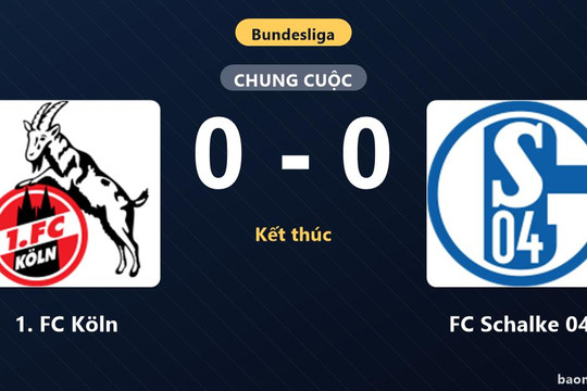 1. FC Köln và FC Schalke 04 ghìm chân nhau ở nửa dưới bảng xếp hạng