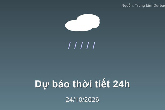 Dự báo thời tiết đêm nay và ngày mai (25/10/2026): Bắc Bộ ngày nắng, Nam Bộ có mưa rào vài nơi