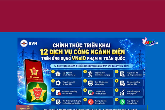 Chính thức triển khai 12 dịch vụ công ngành điện trên ứng dụng VNeID
