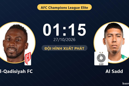 Trực tiếp Al-Qadisiyah FC vs Al Sadd: Al-Qadisiyah FC chủ động kiểm soát bóng, chưa có bàn thắng