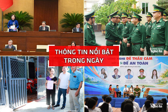 Nghệ An: Thông tin nổi bật ngày 28/10