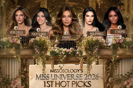 Chuyên trang Missosology dự đoán Miss Universe 2026: Người đẹp Pháp dẫn đầu bảng xếp hạng