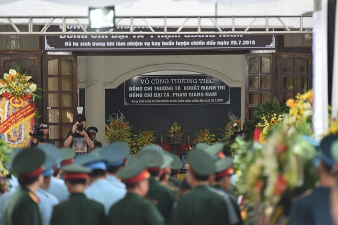 Lễ viếng truy điệu 2 liệt sỹ phi công SU22 tại Nghệ An 