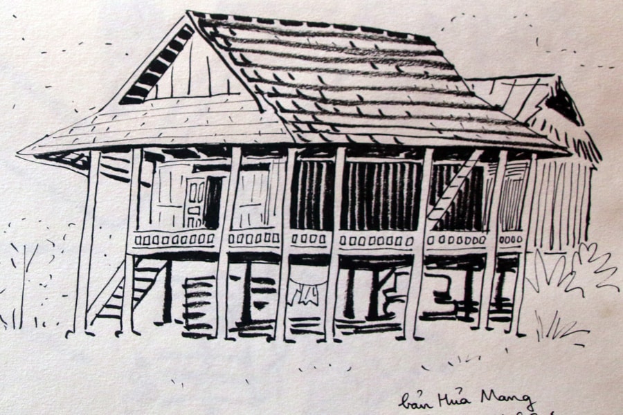 Bản làng xứ Nghệ qua nét bút của họa sỹ thành Nam