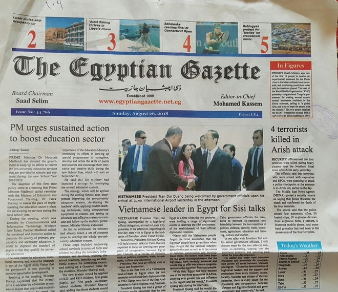 Báo Ai Cập: Mở ra triển vọng mới cho hợp tác Ai Cập và Việt Nam