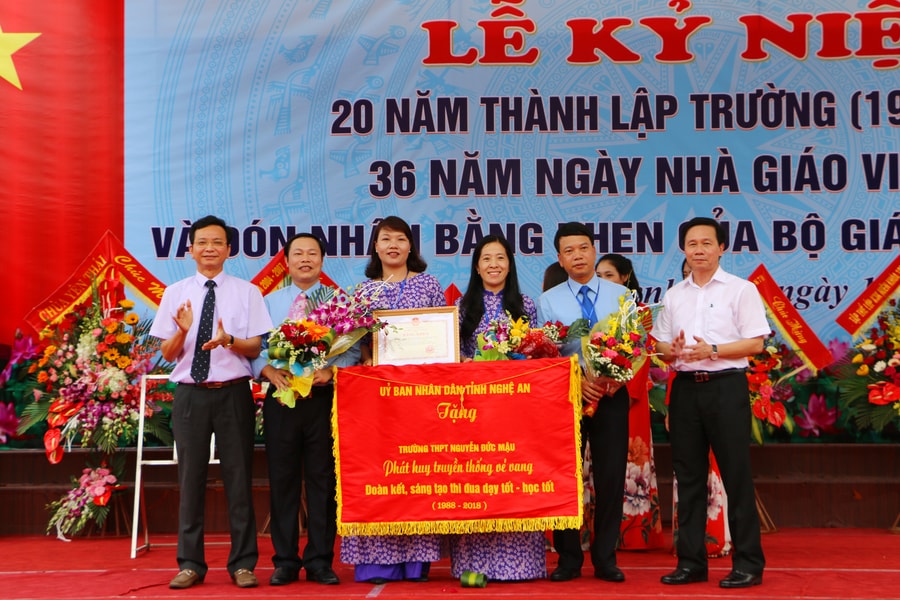 Trường THPT Nguyễn Đức Mậu (Quỳnh Lưu) kỷ niệm 20 năm thành lập
