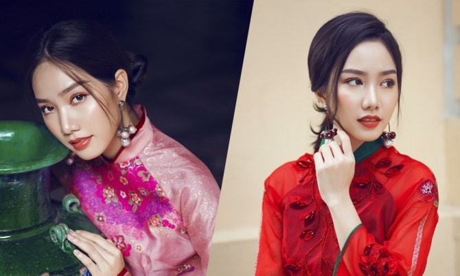 Người đẹp Top 5 Hoa hậu VN 2018 gợi ý áo dài đón Tết Kỷ Hợi