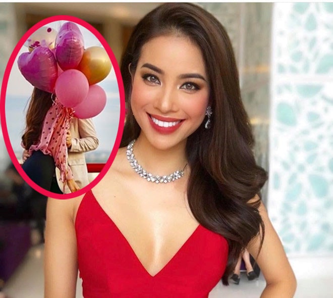 Phạm Hương công khai hôn ngọt ngào bạn trai ở Mỹ 