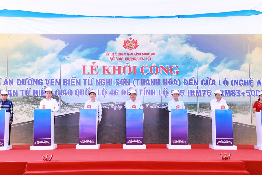 Nghệ An khởi công dự án đường ven biển hơn 520 tỷ đồng 