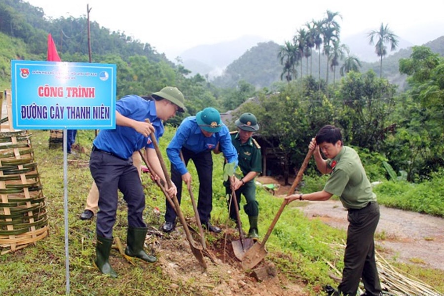Nhiều hoạt động tình nguyện tại xã biên giới của Nghệ An