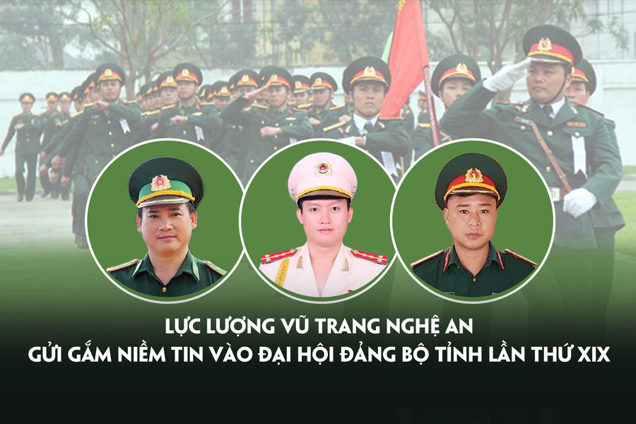 Lực lượng vũ trang Nghệ An gửi gắm niềm tin vào Đại hội Đảng bộ tỉnh lần thứ XIX
