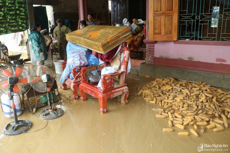 Ngổn ngang, mất mát nơi tâm lũ Nghệ An 