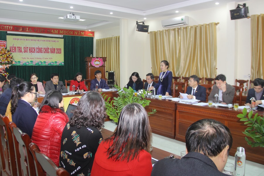 Mặt trận tổ quốc tỉnh tổ chức thi sát hạch cán bộ, công chức 