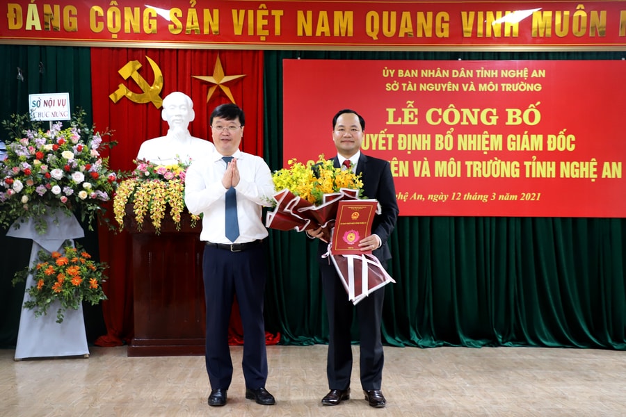 Nghệ An: Công bố Quyết định điều động, bổ nhiệm Giám đốc Sở Tài nguyên và Môi trường