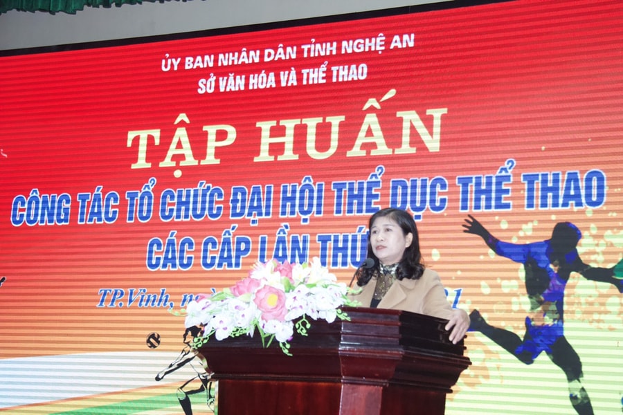 Phổ biến công tác tổ chức Đại hội TDTT các cấp tỉnh Nghệ An lần thứ IX 