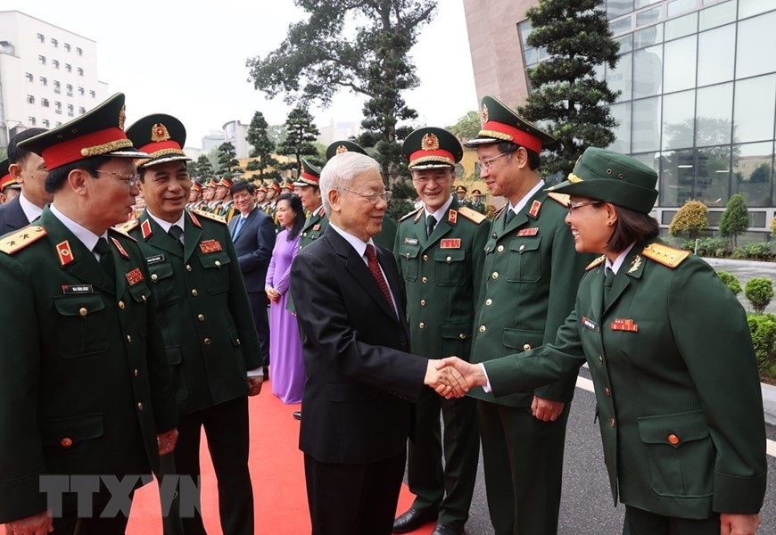 Tổng Bí thư Nguyễn Phú Trọng dự Lễ Kỷ niệm 70 năm truyền thống Bệnh viện Trung ương Quân đội 108