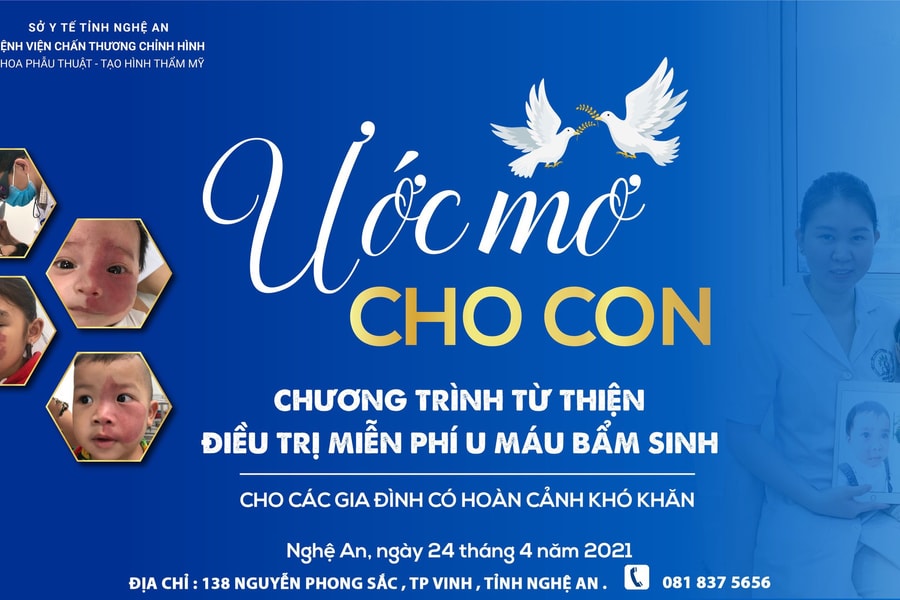 Hàng nghìn cơ hội điều trị u máu, bớt máu miễn phí cho trẻ em nghèo ở Nghệ An