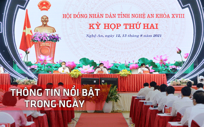 Nghệ An: Thông tin nổi bật ngày 13/8