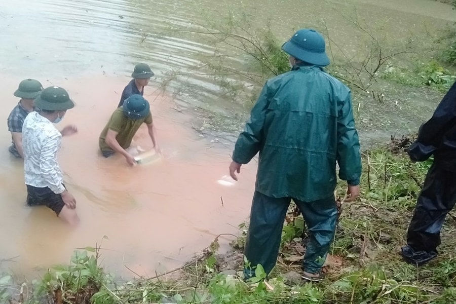 Đô Lương: Khẩn trương ứng cứu đập Róm