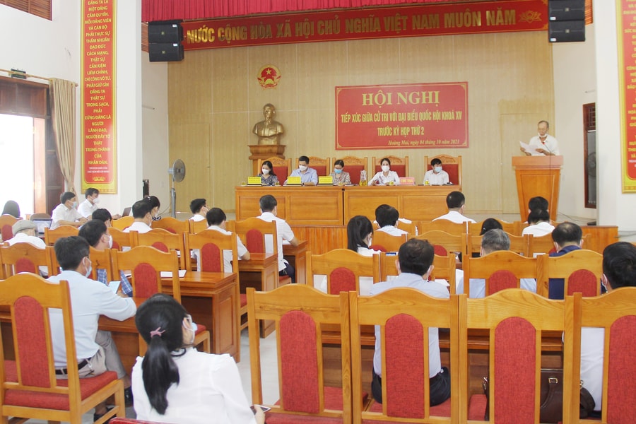 Cử tri thị xã Hoàng Mai kiến nghị tỉnh có chính sách hỗ trợ tổ Covid cộng đồng