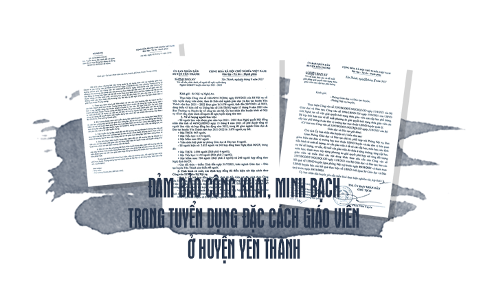 Đảm bảo công khai, minh bạch trong tuyển dụng đặc cách giáo viên ở huyện Yên Thành